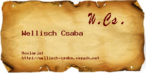 Wellisch Csaba névjegykártya